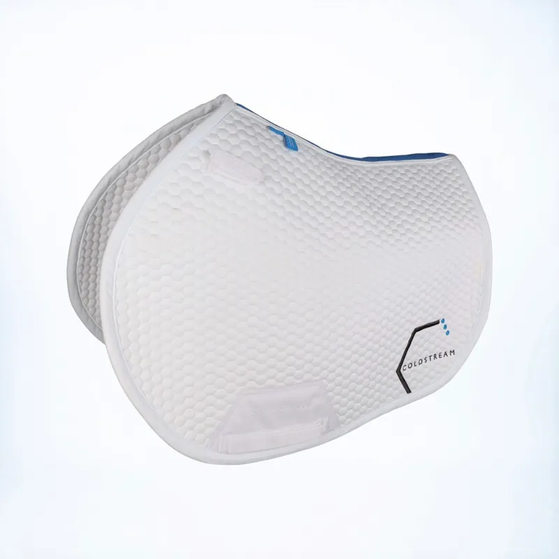 Coldstream Choicelee Close Contact Saddle Pad - White/Blue